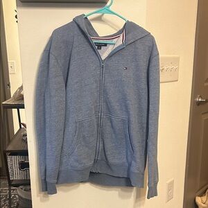 Tommy Hilfiger Heather Blue Zip Up Hoodie